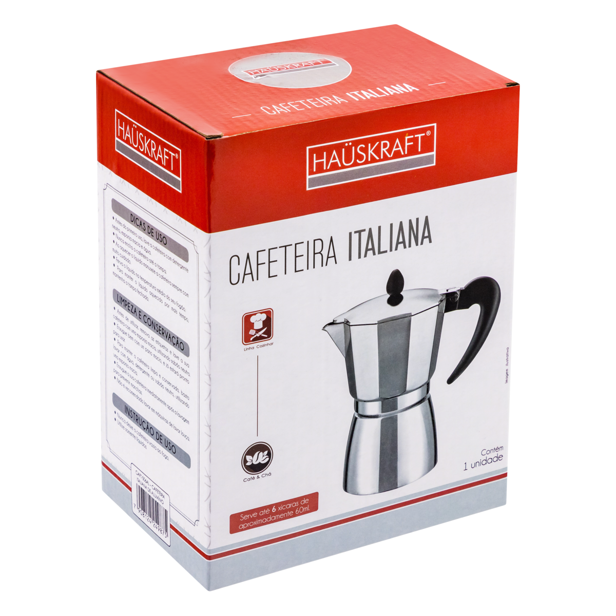 Cafeteira Alumínio Italiana 380ml Haüskraft Cozinhar