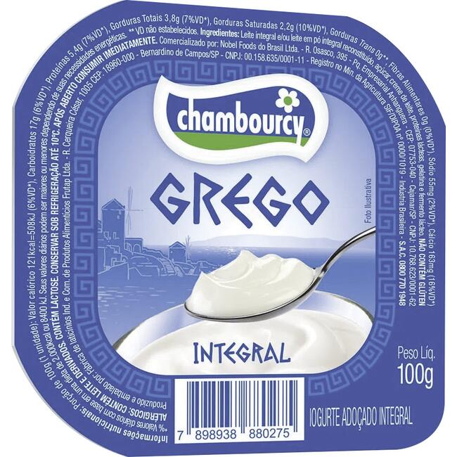 Iogurte Grego Chambourcy Tradicional 100g