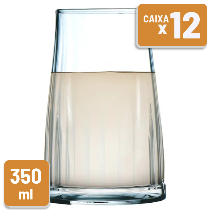 Copo de Vidro Bucolique Alto 350ml Caixa c/ 12 Un