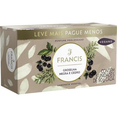 Sabonete Clássico Francis Preto 5x90g