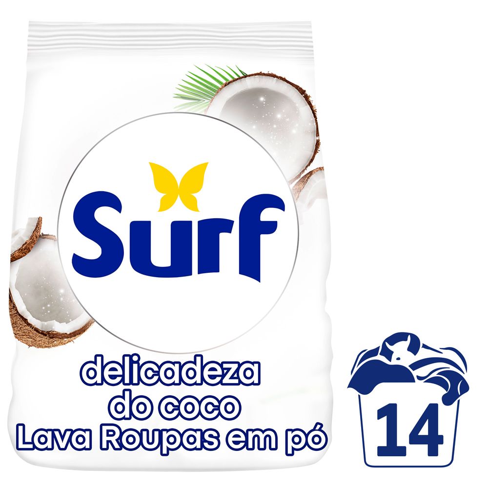 Sabão em pó 5 em 1 Surf Cuidado do coco 800 g