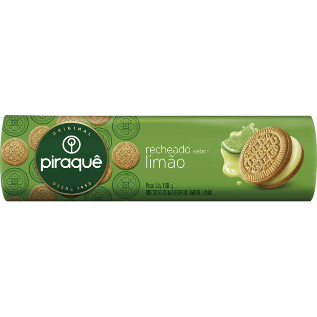 Biscoito Recheado Piraquê Limão 160g