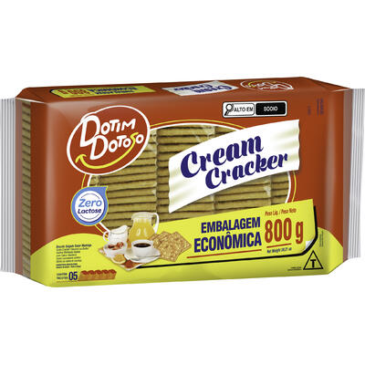 Biscoito Dotim Dotoso Cream Cracker 800g