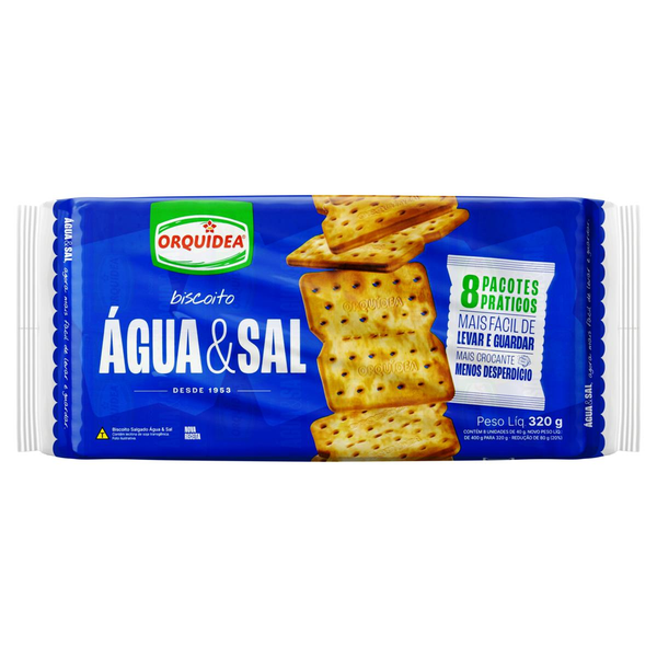 Biscoito Orquídea 320g - Água e Sal