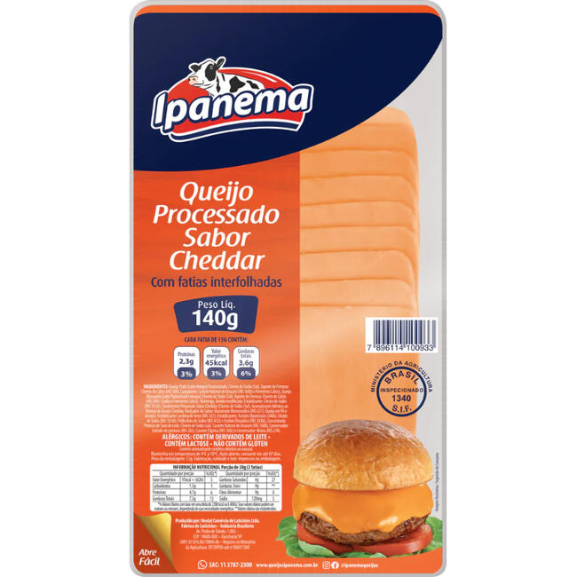 Queijo Cheddar Ipanema Fatiado 140g