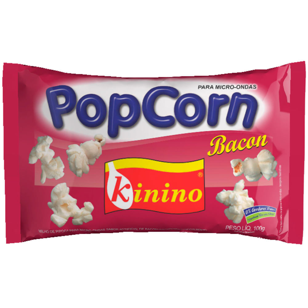 Pipoca para Micro-ondas Kinino Bacon 100g