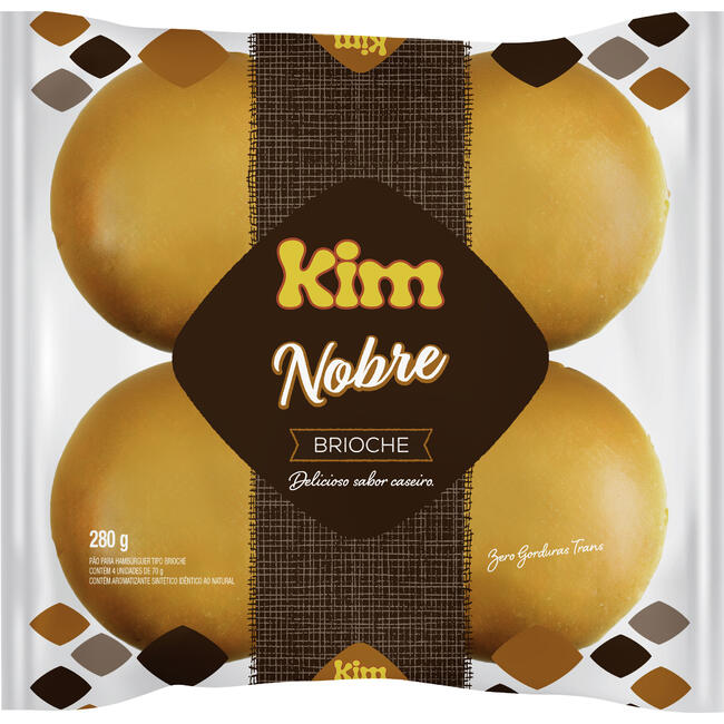 Pão de Hambúrguer Kim Brioche 280g