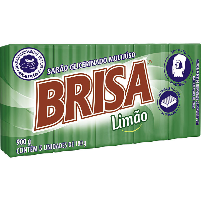 Sabão em Pedaço Brisa Limão 5x180g