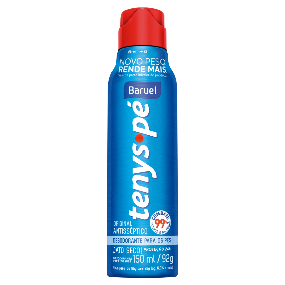 Desodorante para os Pés Jato Seco Baruel Tenys Pé Original Frasco 150ml