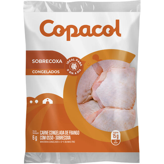 Sobrecoxa de Frango Copacol Cong Preço por quilo no pacote