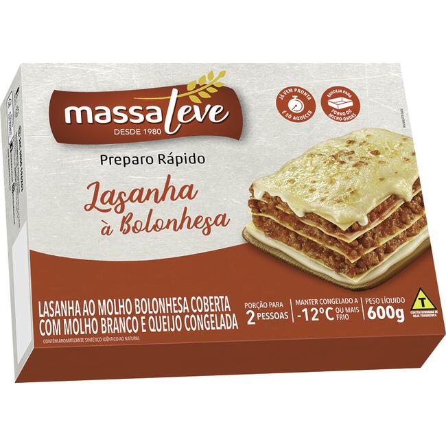 Lasanha Massa Leve Congelada Bolonhesa 600g