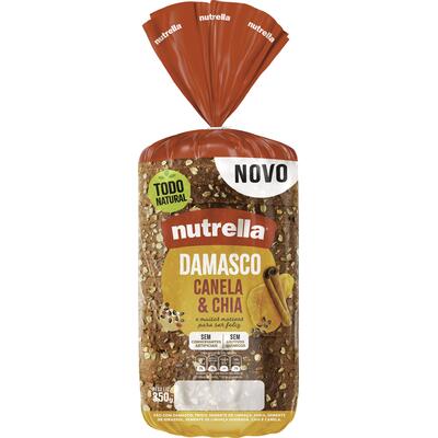 Pão Integral Nutrella Damasco e Chia 350g