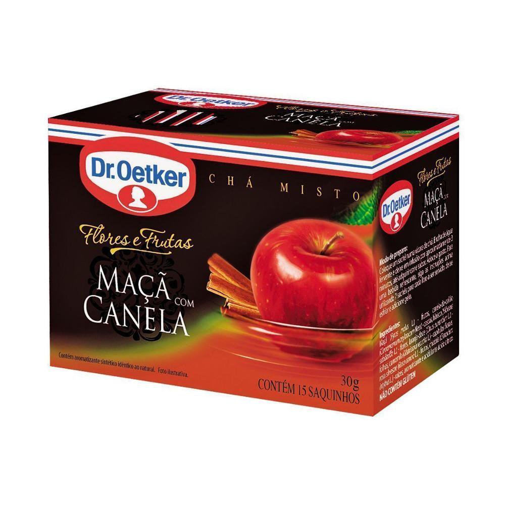 Chá DR OETKER Flores & Frutas maçã e canela Com 15 Saquinhos 30g