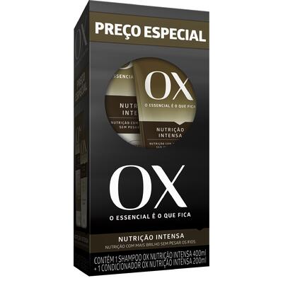 Kit Ox Shampoo 400ml+Cond 200ml Nutrição intensa