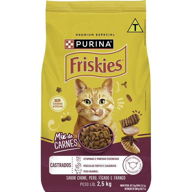 Alimento para Gatos Friskies Mix de Carnes Castrados 2,5kg