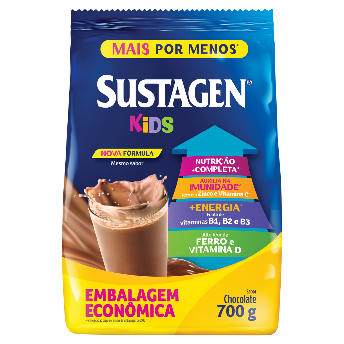Complemento Alimentar SUSTAGEN Kids Chocolate 700g Grátis 200g
