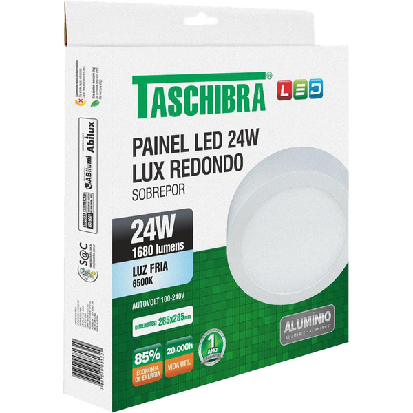 Painel Led Taschibra 24W - 6500K - Redondo