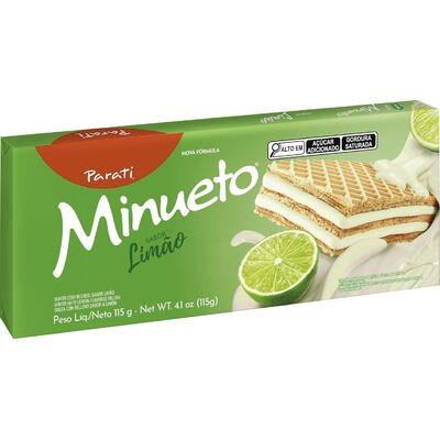 Biscoito Wafer Minueto Limão 115g