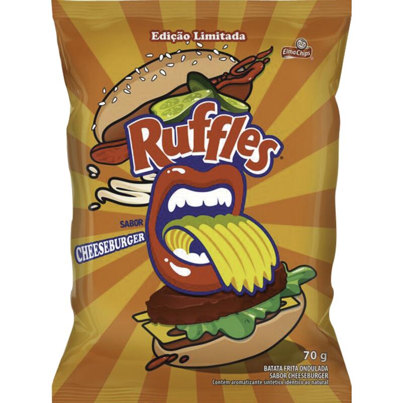 Salgadinho Elma Chips Batata Ruffles Cheeseburger 70g