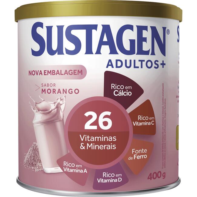Alimento em Pó Sustagen Morango 400g