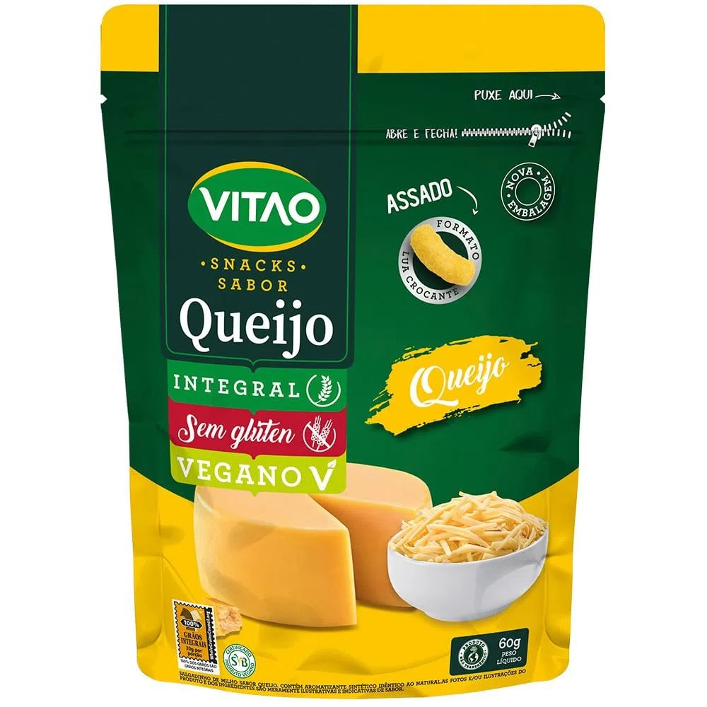Snack Vitao Integral Sabor Queijo 60g