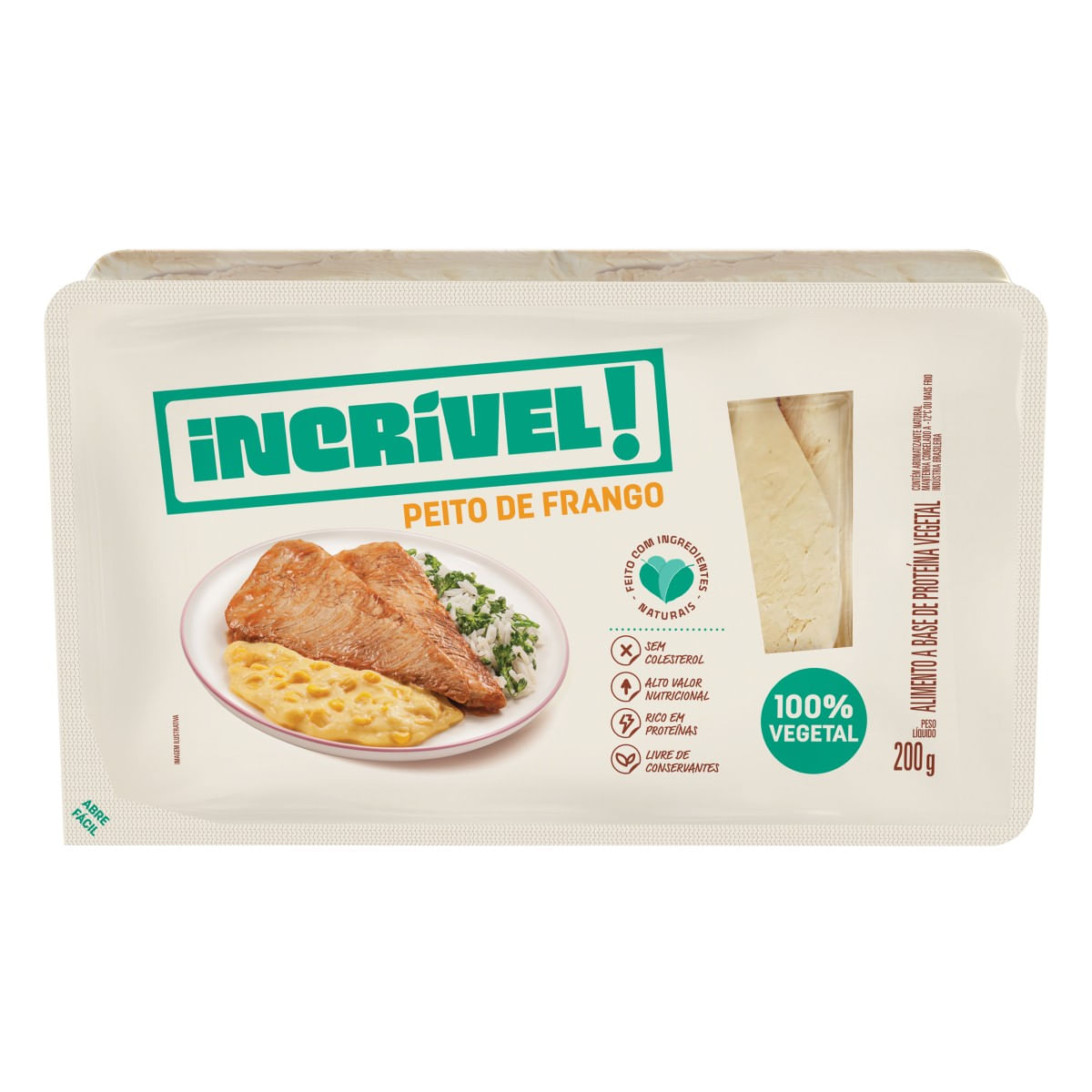 Peito de Frango INCRÍVEL! 100% Vegetal Congelado 200g