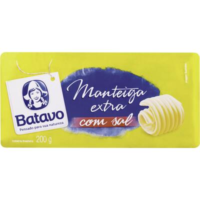 Manteiga Batavo Tablete com Sal 200g