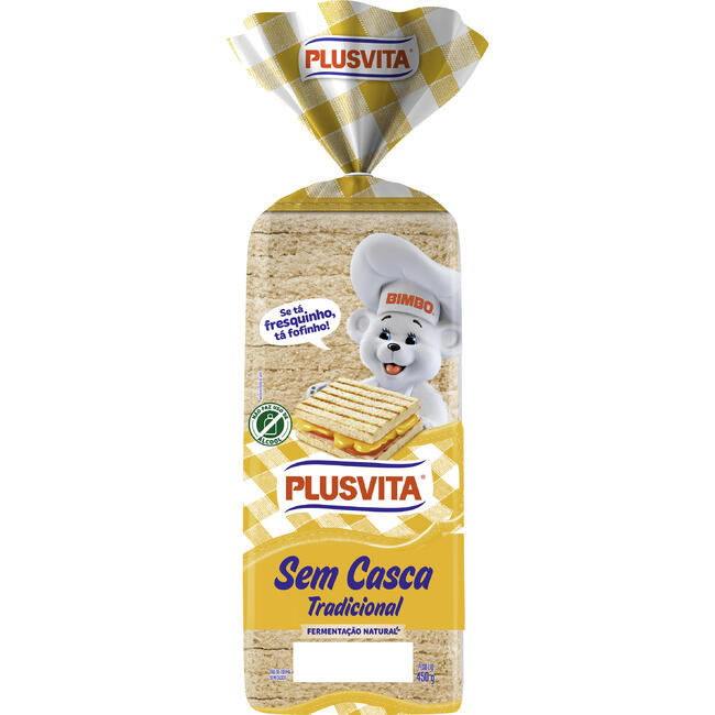 Pão de Forma Plusvita Sem casca 450g