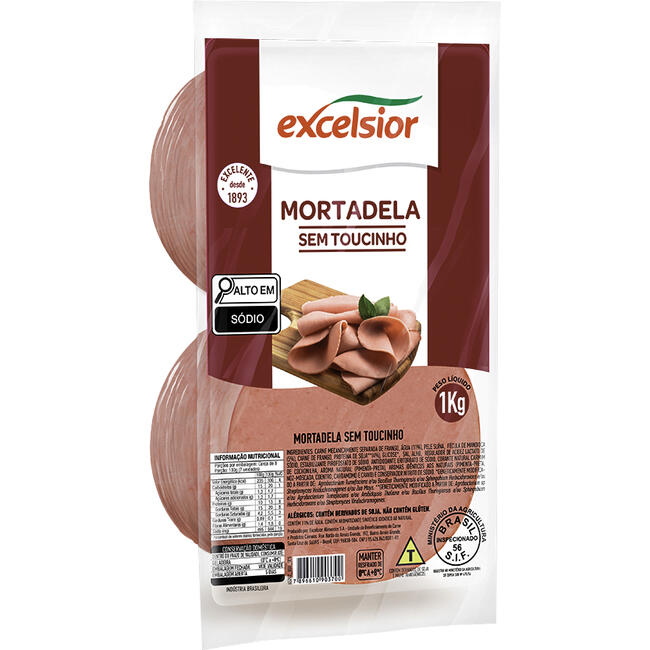 Mortadela Excelsior Fatiada - Sem Toucinho 1kg