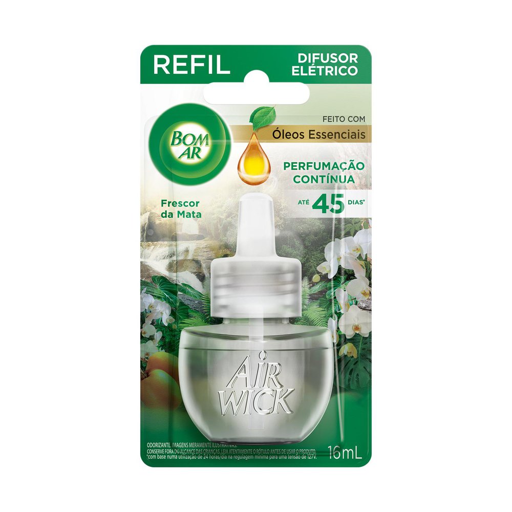 Difusor Elétrico BOM AR Frescor da Mata Refil 16ml