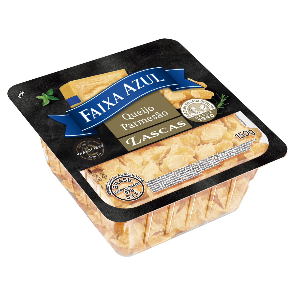 Queijo Parmesão Lascas Faixa Azul 150g