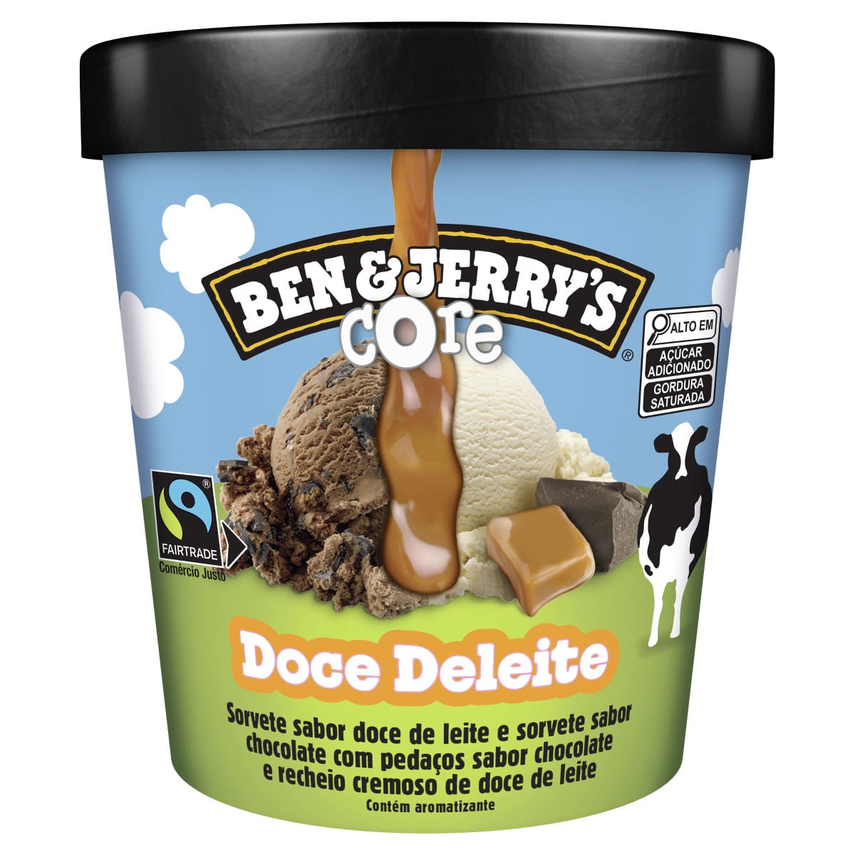 Sorvete BEN&JERRYS Doce de Leite Core Pote 458ml