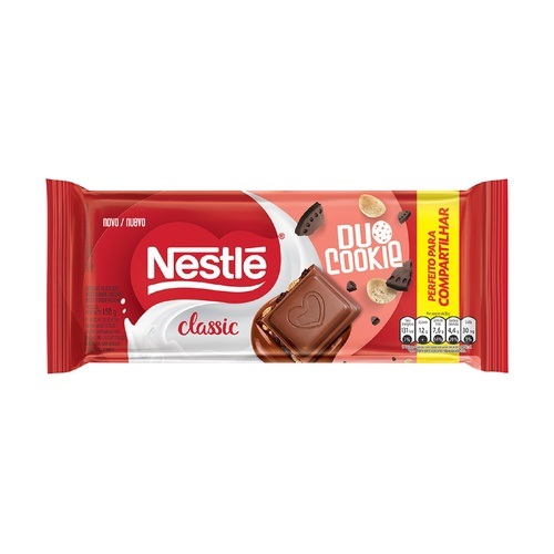 Chocolate ao Leite Duo Cookie Classic Pacote 150g