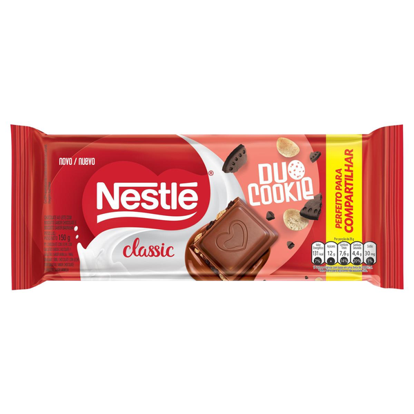 Chocolate ao Leite Duo Cookie Classic Pacote 150g