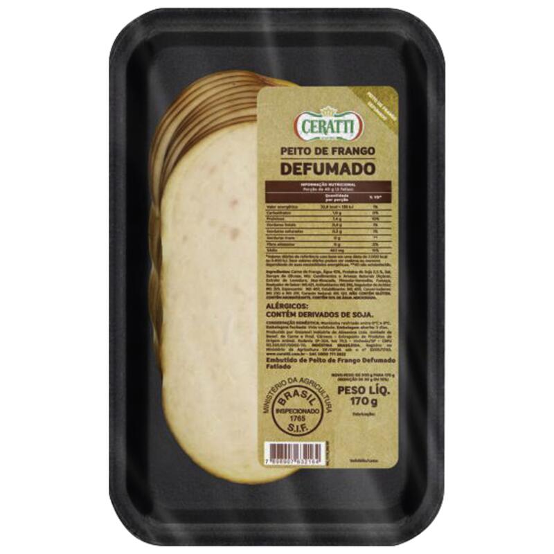 Peito de Frango Defumado Ceratti Fatiada 170g
