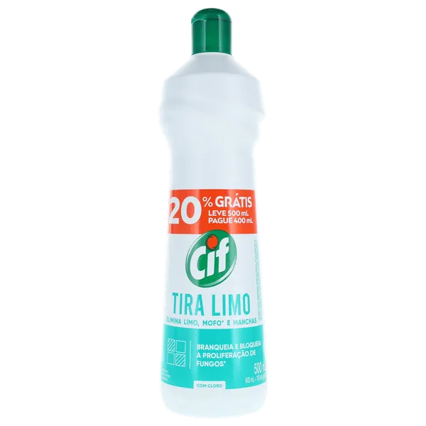 Limpador Cif 500ml - Tira Limo - Squeeze - Com 20% de Desconto