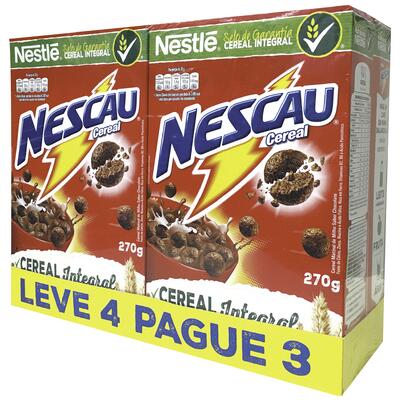 Cereal Matinal Nescau Nestlé 4x270g