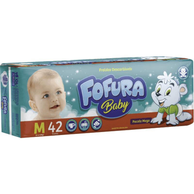 Fralda Descartável Fofura Baby Mega M 42 un
