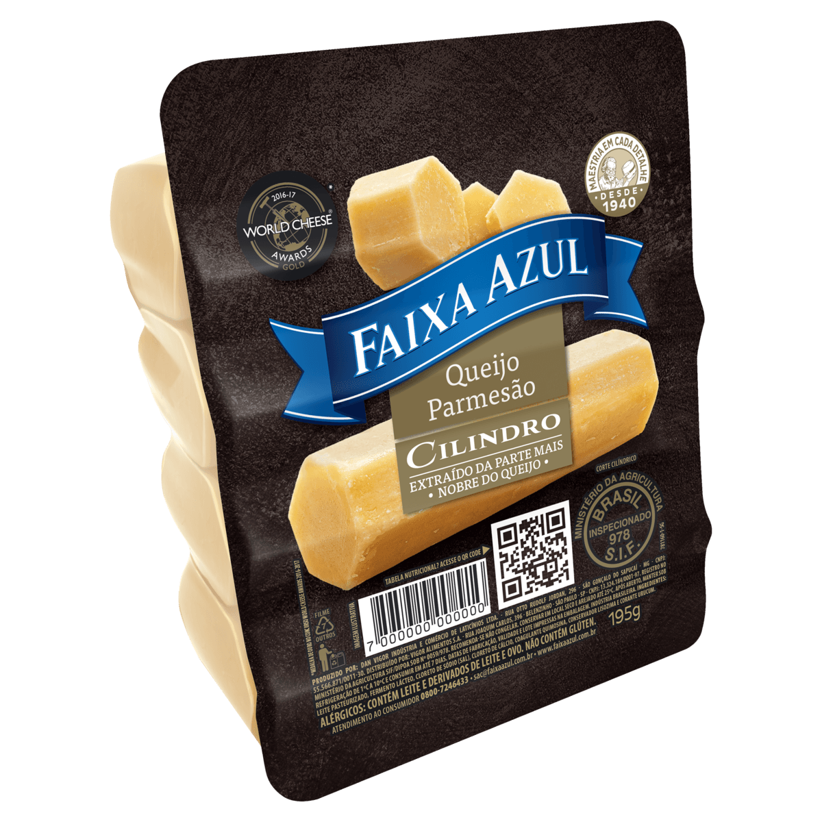 Queijo Parmesão Cilindro Faixa Azul 195g