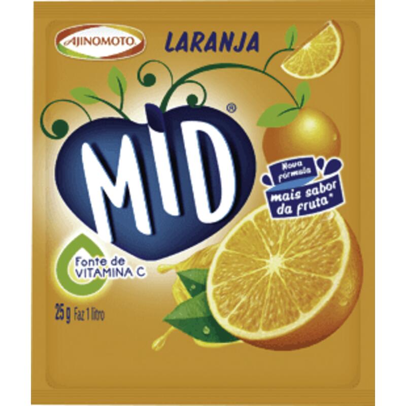 Refresco em Pó Mid Laranja 25g