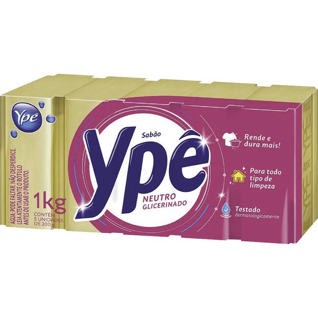 Sabão em Pedaço Glicerinado Ypê Neutro 5x200g