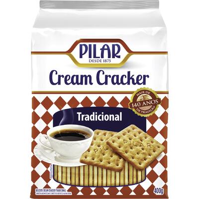 Biscoito Pilar Cream cracker tradicional 400g