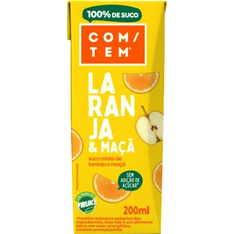 Suco COM/TEM 100% Laranja 200ml