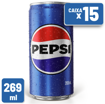 Refrigerante Pepsi Cola Lata 269ml Caixa c/ 15 un