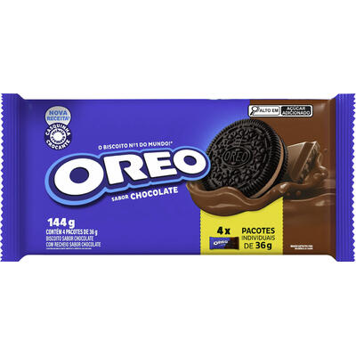 Biscoito Recheado Oreo Chocolate Multipack 144g