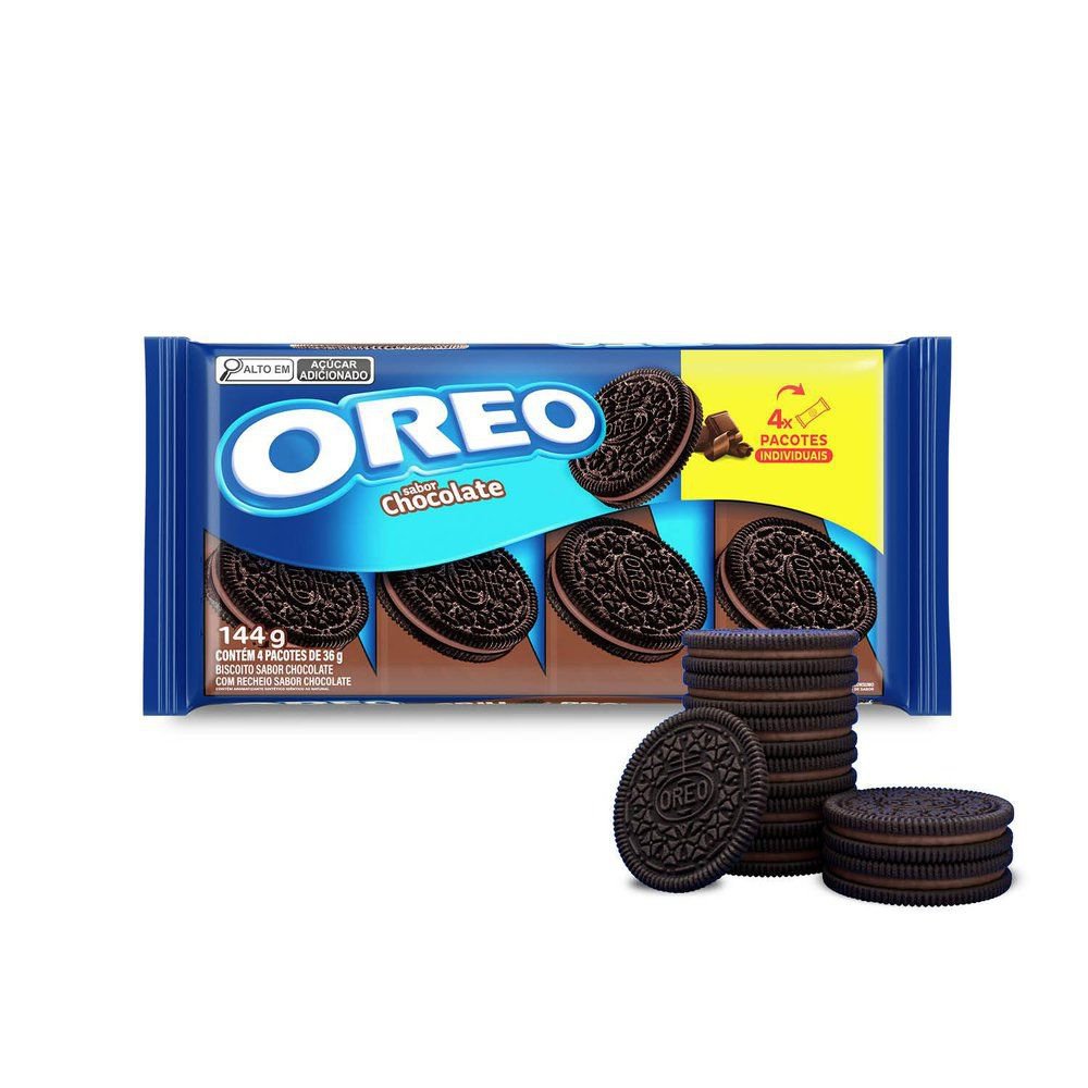 Biscoito Recheado Oreo Chocolate Multipack 144g