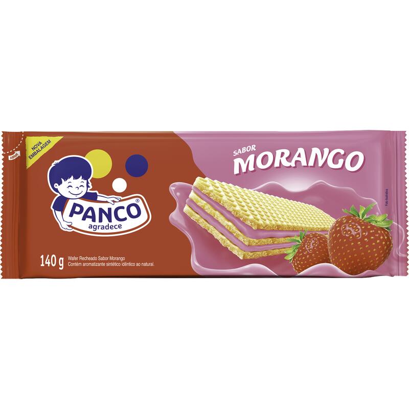Biscoito Wafer Panco Morango 140g