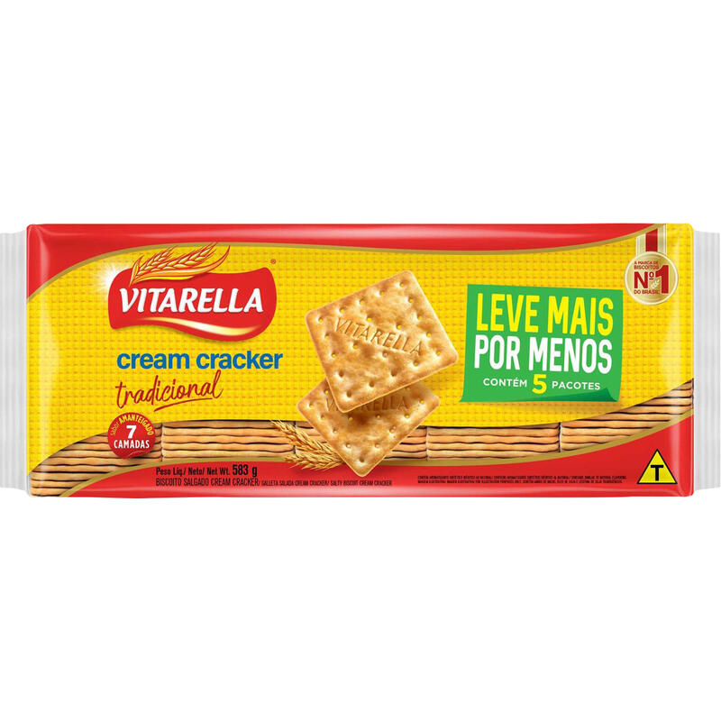 Biscoito Vitarella Cream Cracker 583g