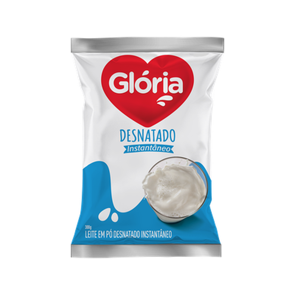 Leite em Pó Glória 300g - Desnatado - Sachê