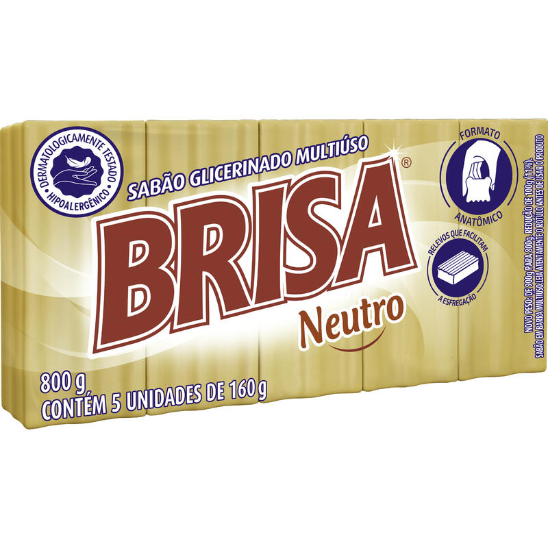 Sabão em Pedaço Brisa Neutro 5x160g